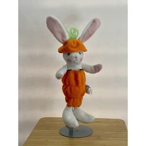 Vintage Dakin Bunny In Carrot Beanbag Plush #53698 Mini 9"